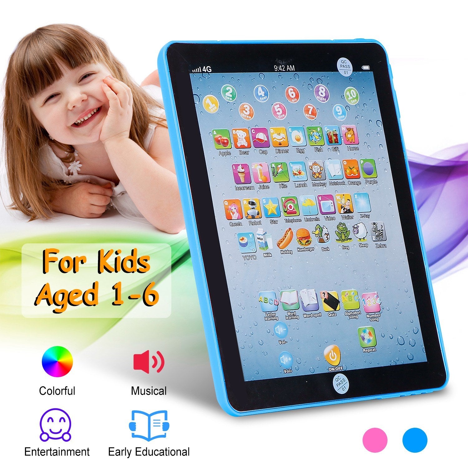 Baby Learning Tablet Educational Mini Pads Toys Touch Learn - Mountain Lakes Mall