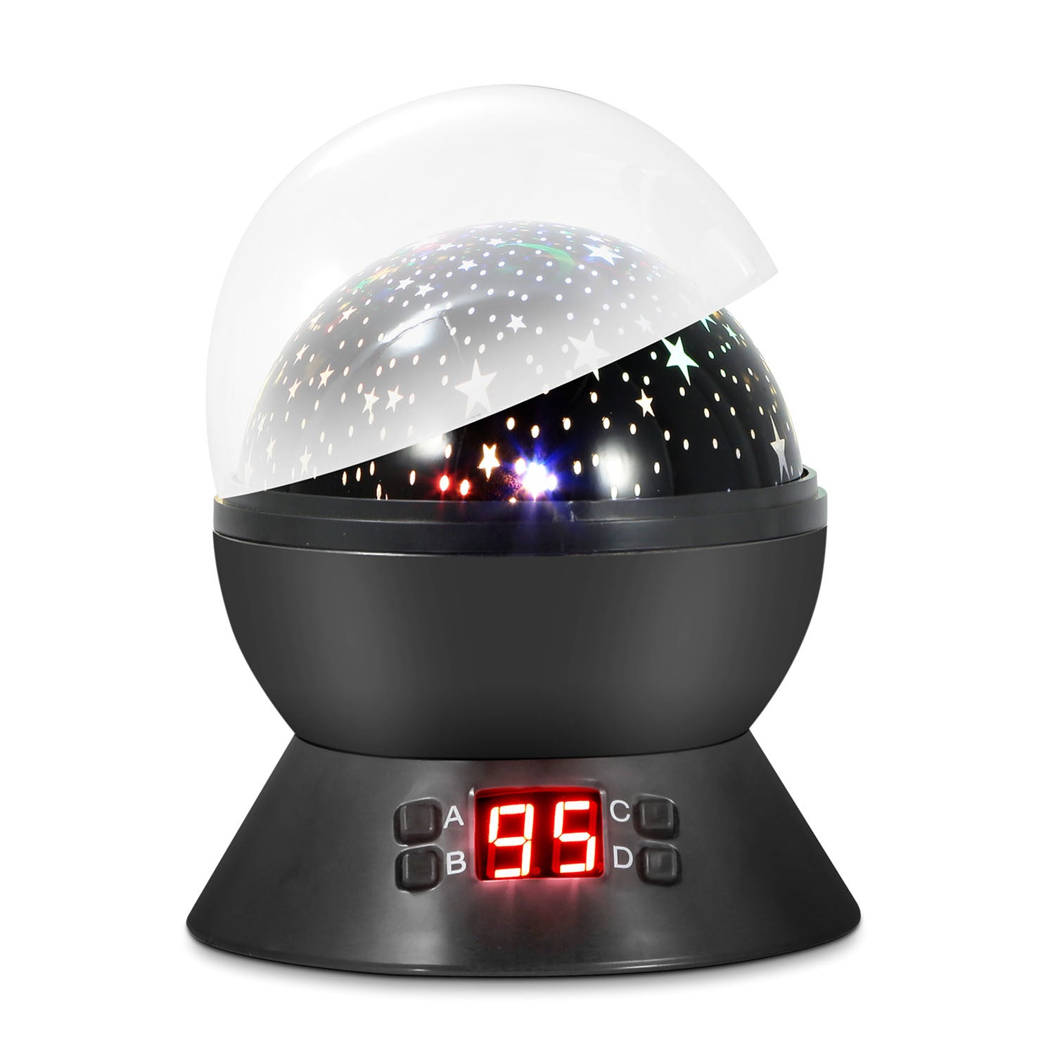 LED Projector Lamp Kids Night Light Star Moon Projection Night Lamp 360 Degree Rotation Timer - Mountain Lakes Mall