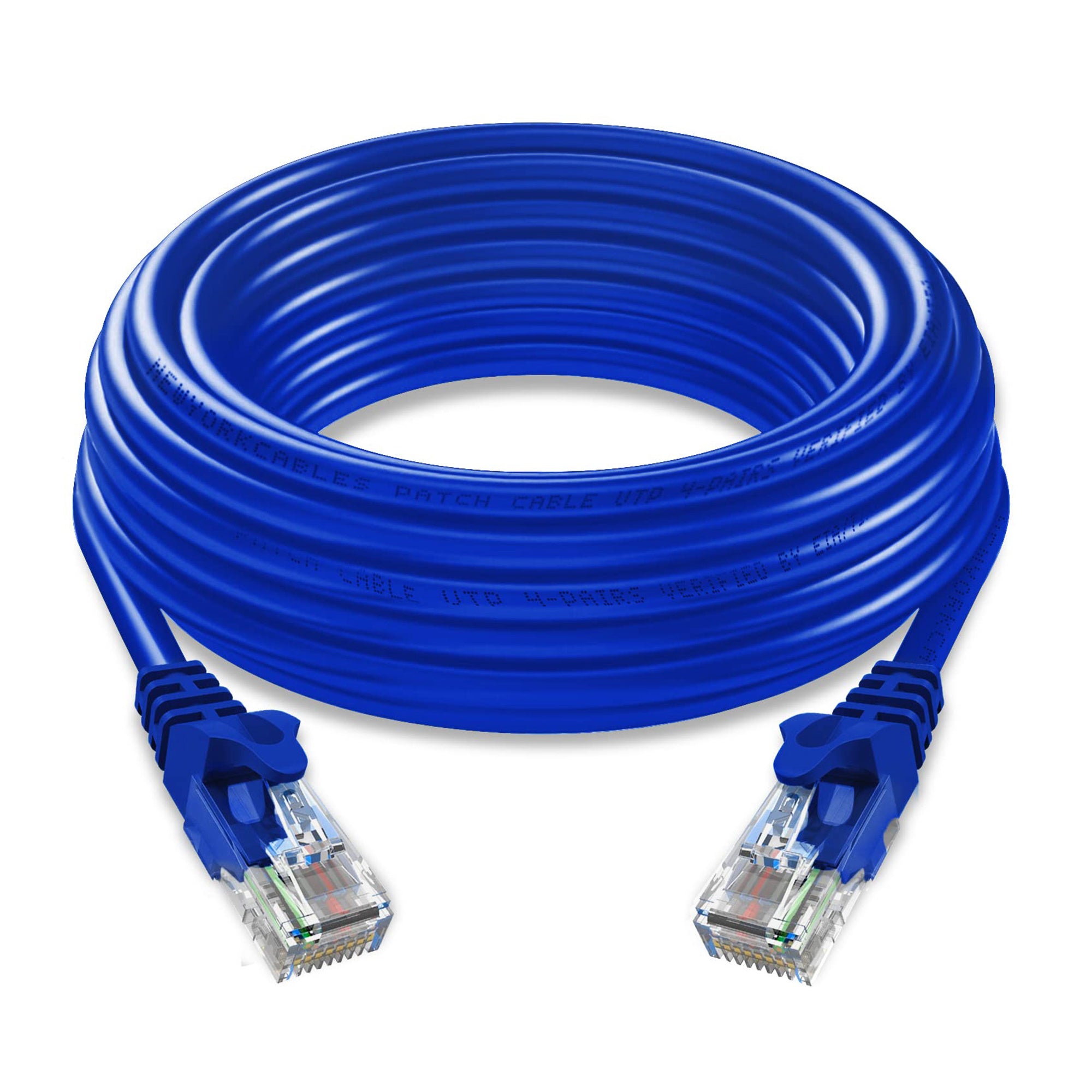 5 Core Ethernet Cable 30 ft / 40 ft Long Cat 6 Computer Internet Patch Cord High Speed WiFi RJ45 for Gaming Indoor Outdoor Use - ET BLU - Mountain Lakes Mall