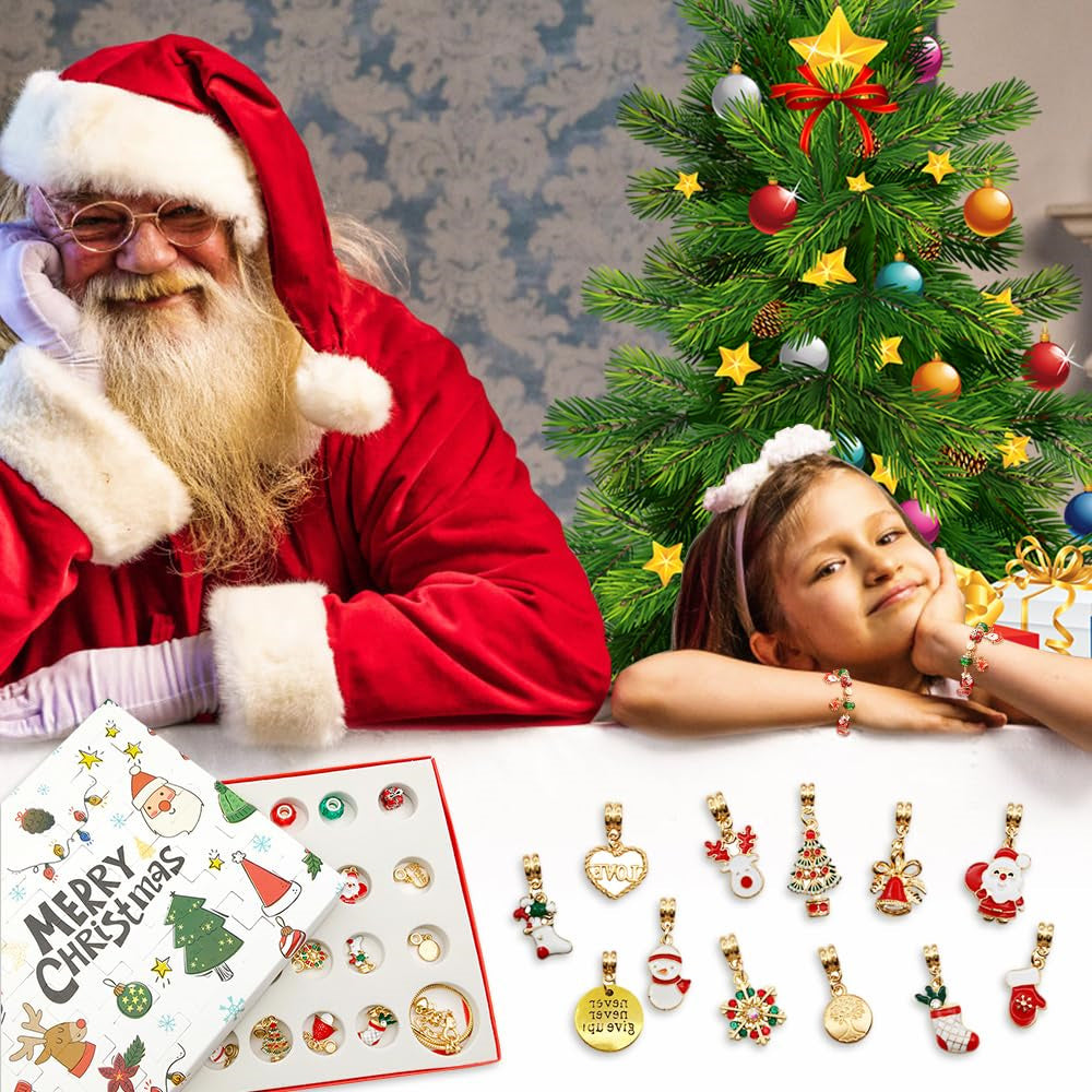 Children's DIY Jewellery Advent Calendar Girls 24 Days of Christmas Fun