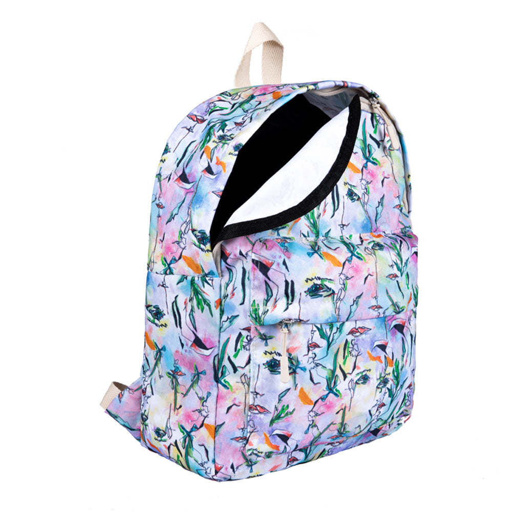 Biggdesign White Faces Backpack - Mountain Lakes Mall