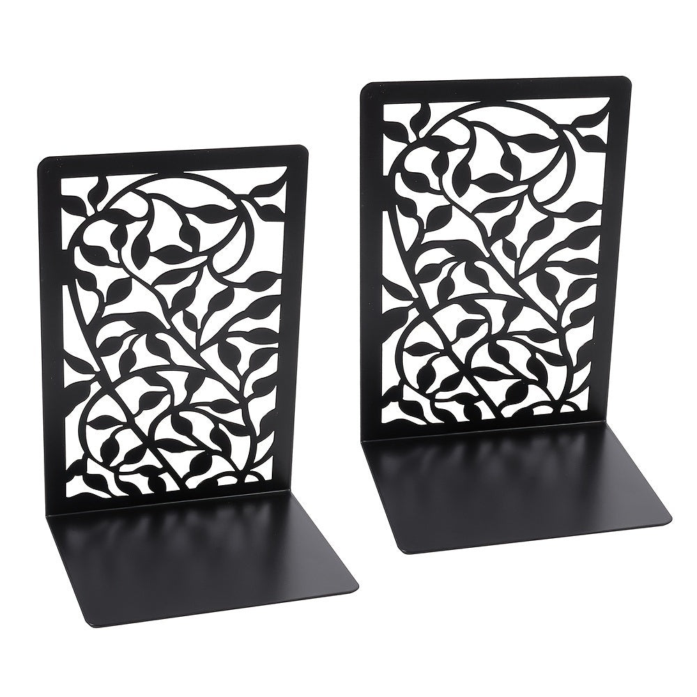 Elevate Your Home Library with These Stylish Black Infinite Leaves Bookends! - Mountain Lakes Mall