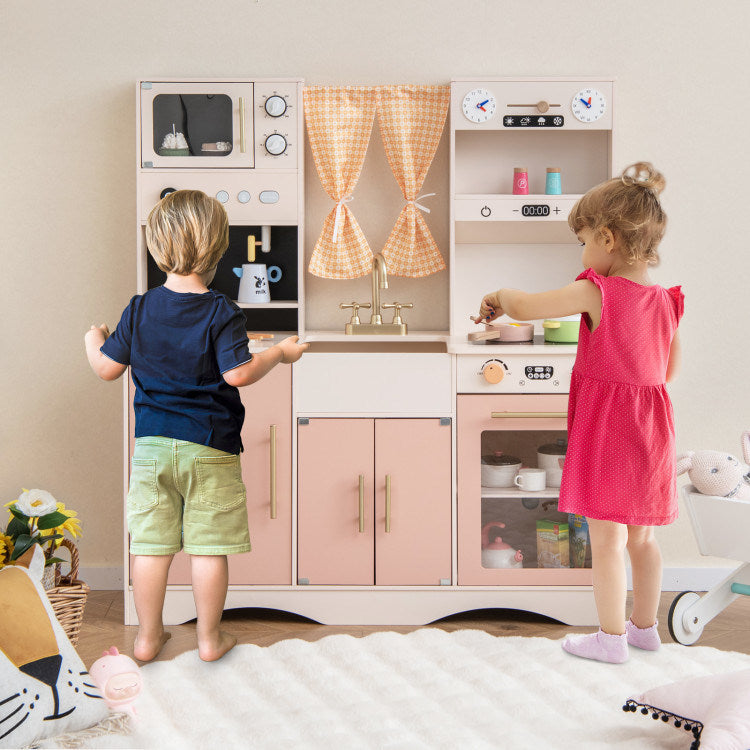 Kids Kitchen Playset with Microwave and Coffee Maker for Ages 3+ - Mountain Lakes Mall