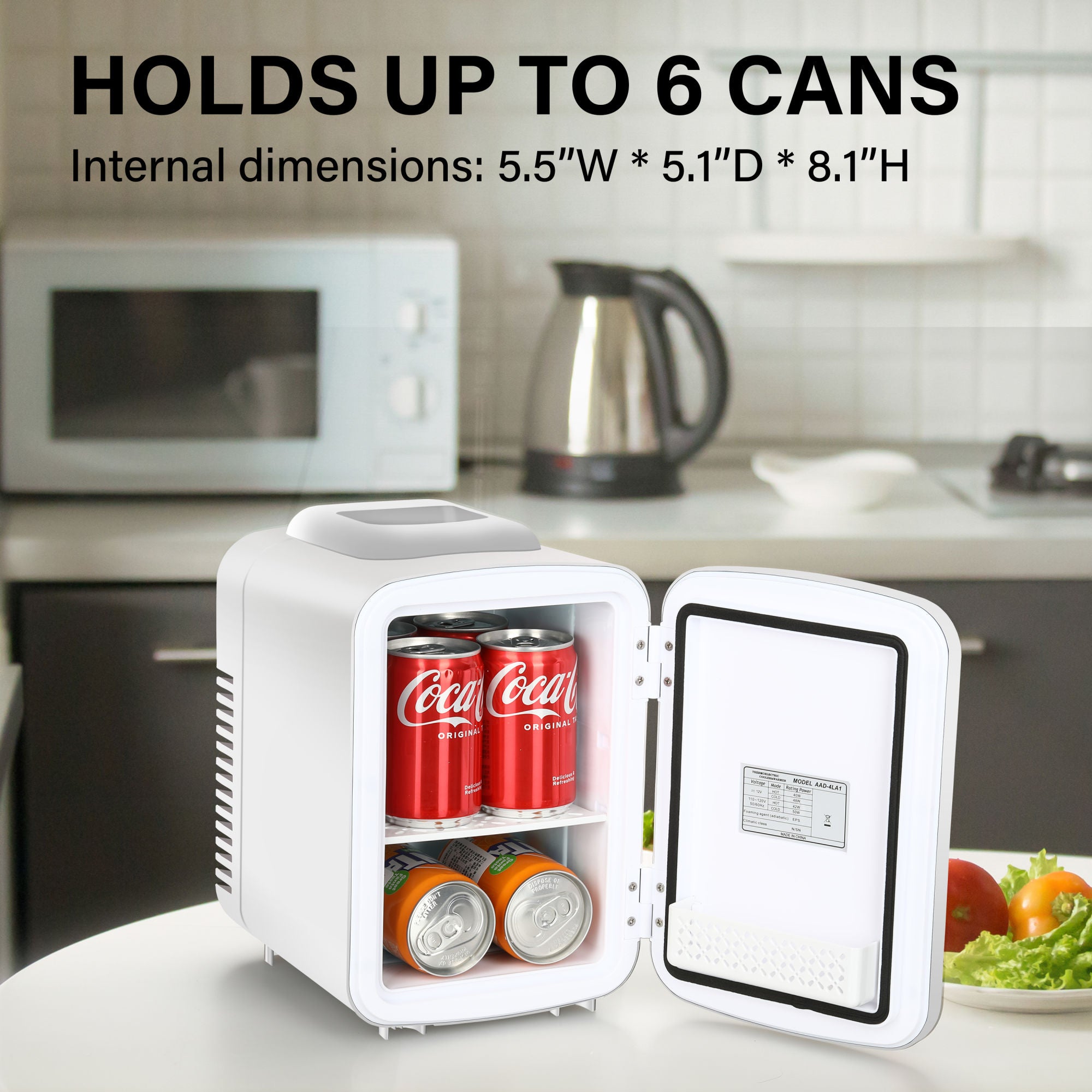 Mini Fridge, 4L/6 Can Portable Cooler & Warmer - Mountain Lakes Mall