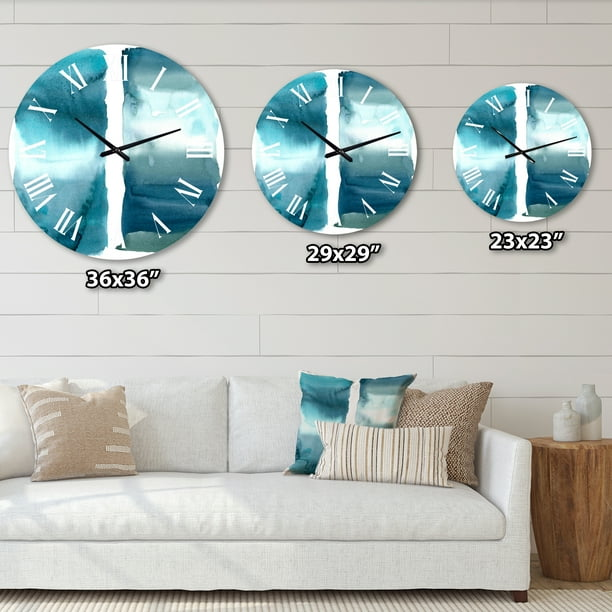 Designart 1 in Modern,Contemporary Wall Clock(Size 36" x 36") - Mountain Lakes Mall