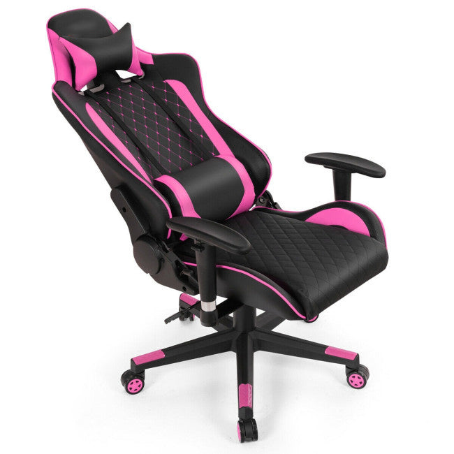 Massage Gaming Chair with Lumbar Support and Headrest - Mountain Lakes Mall