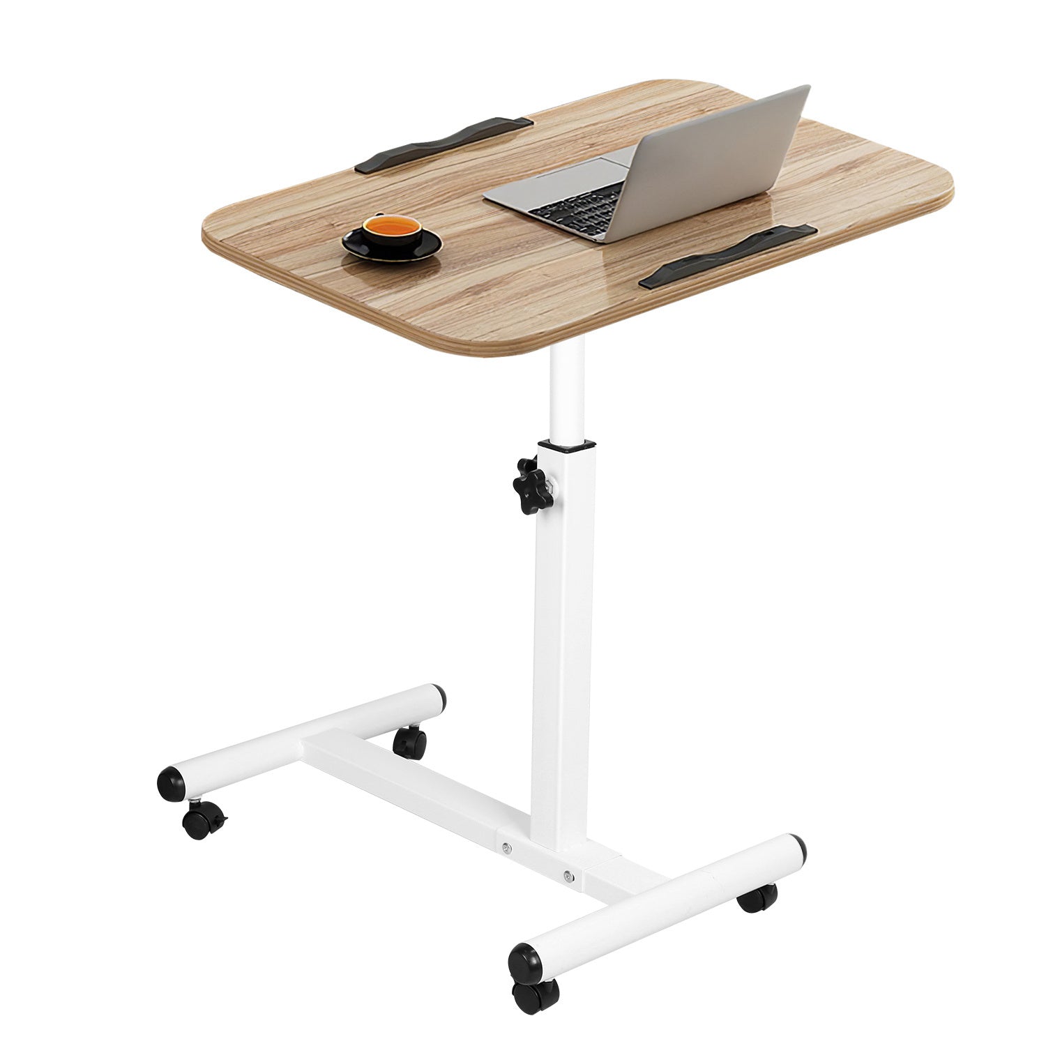 Rolling Laptop Table Portable Computer Desk Movable Table with Adjustable Height Tilting Angle - Mountain Lakes Mall