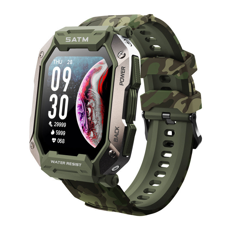 Military Smart Watch For Men; All-New 1.71'' Tactical Smartwatch For Android Phones And IPhone Compatible; 5ATM Fitness Tracker With Blood Pressure; Heart Rate; Blood Oxygen Monitor - Mountain Lakes Mall