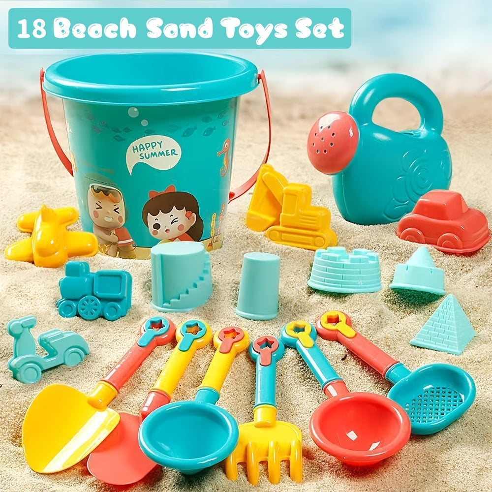 18pcs Beach Toys Sand Toys Set For Kids - Mountain Lakes Mall