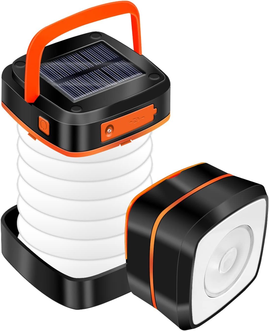 Solar Lantern Camping, Collapsible Solar Camping Light Rechargable,LED Portable USB Solar Lamp IP54 Waterproof Lights for Backpacking Gear,Emergency Charger for Power Outage - Mountain Lakes Mall