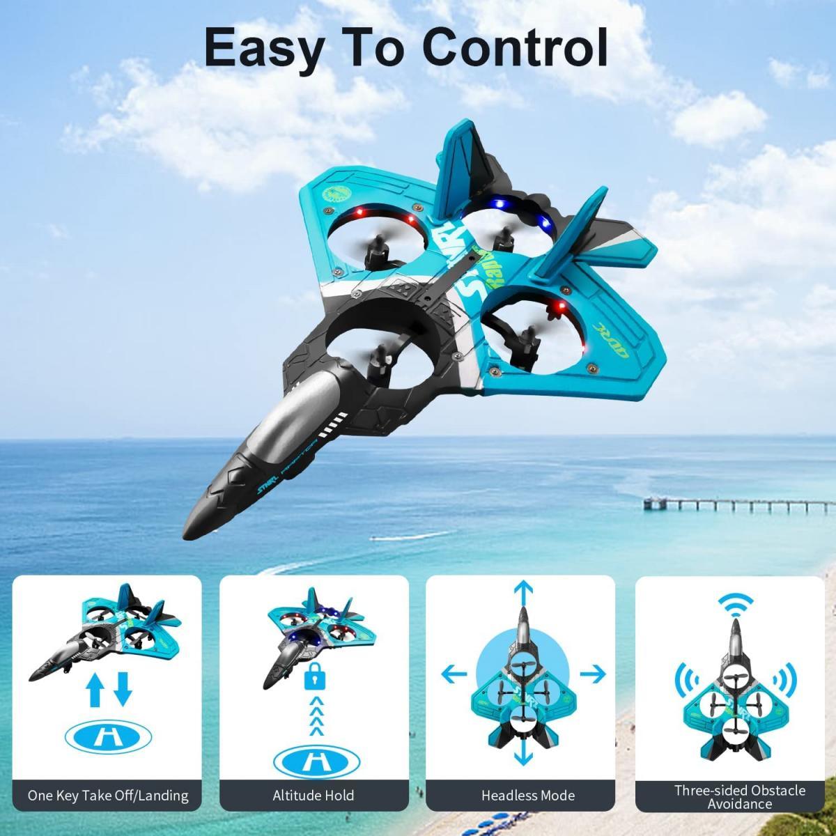 4DRC V17 Remote Control Plane RC Airplanes 2.4GHz 6CH EPP RC Plane 4 Motor RC Aircraft Toys - Mountain Lakes Mall