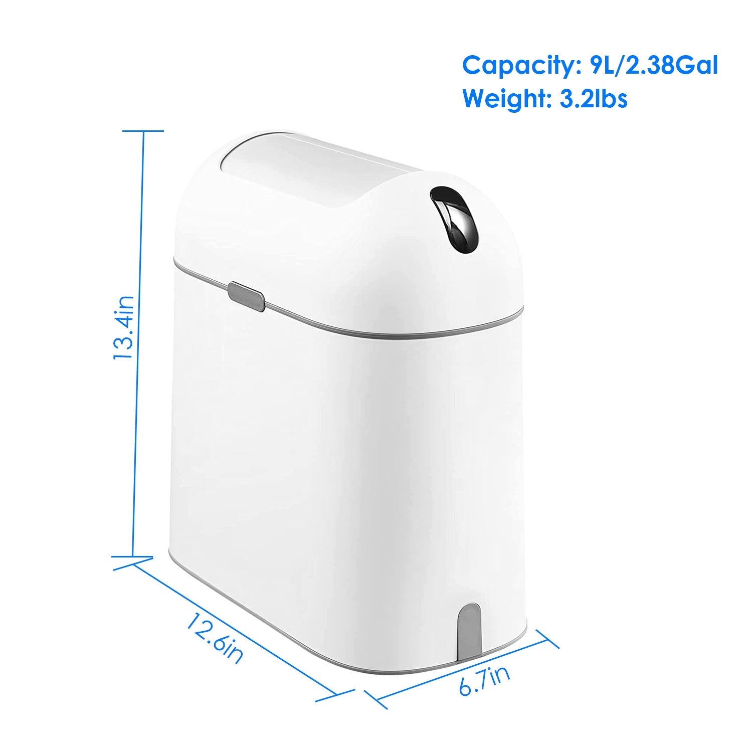 2.38Gal/9L Automatic Trash Can Touchless Garbage Can Motion Sensor Narrow Wastebasket with Lid - Mountain Lakes Mall