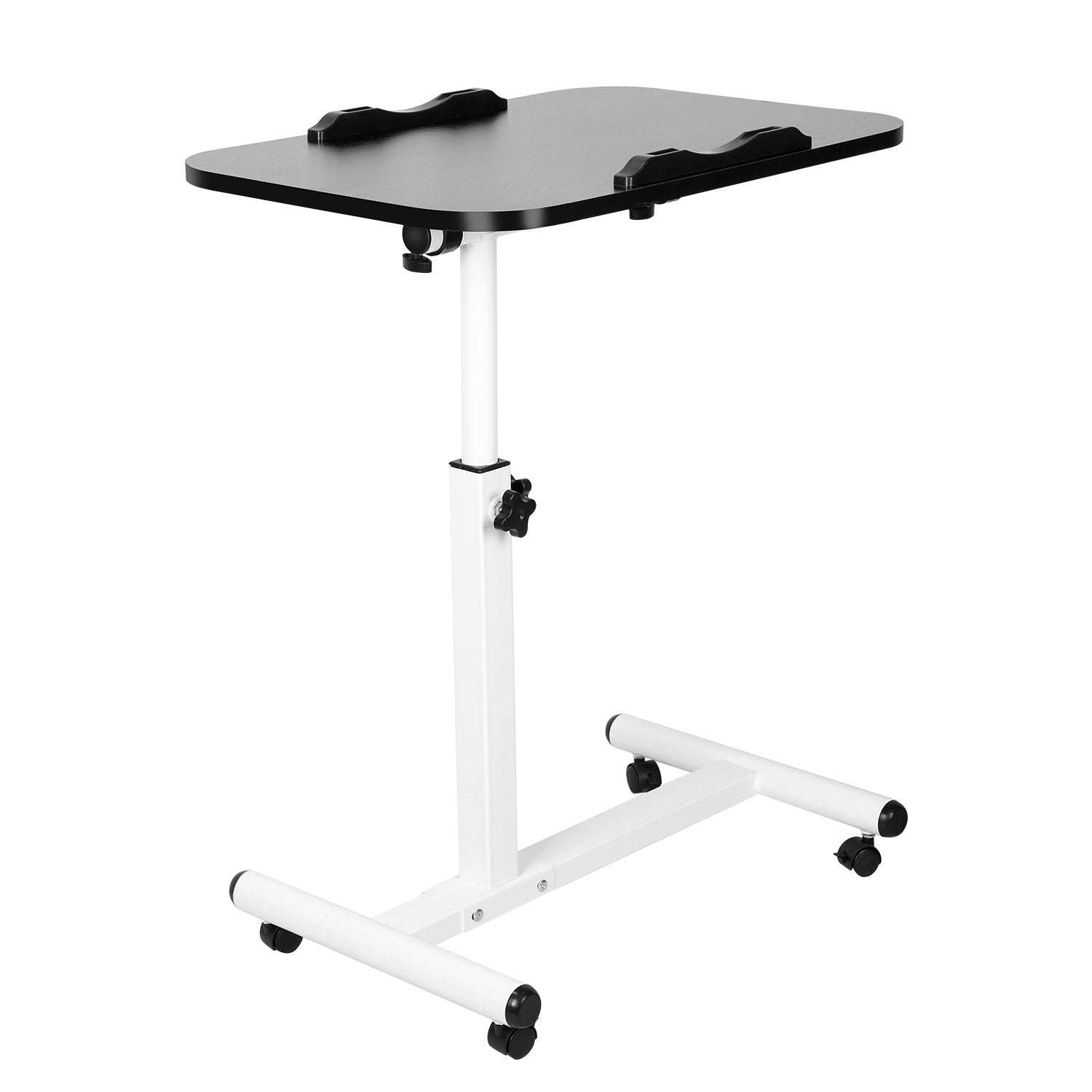 Rolling Laptop Table Portable Computer Desk Movable Table with Adjustable Height Tilting Angle - Mountain Lakes Mall