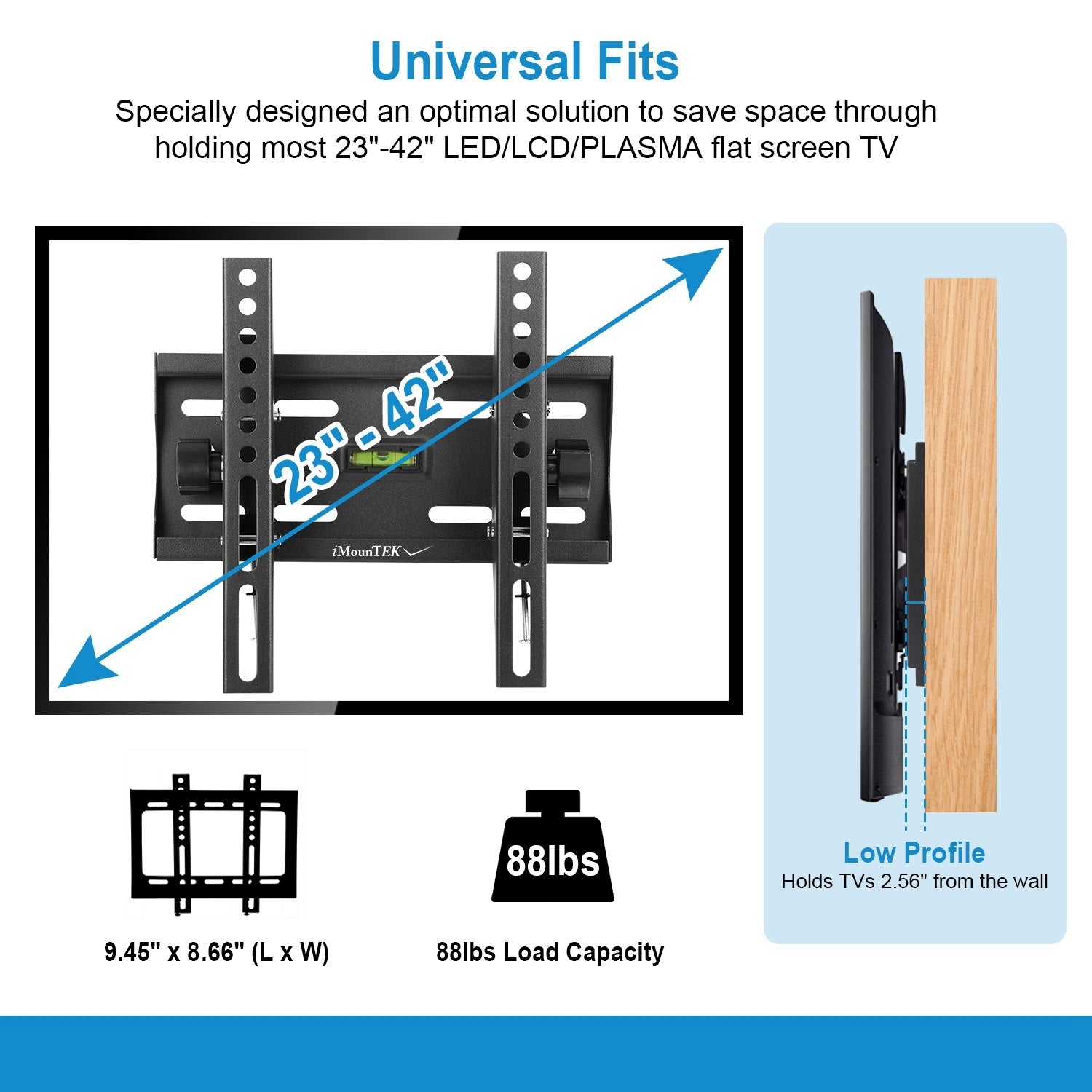 TV Wall Mount Bracket Tilt for 23"-42" LED/LCD/PLASMA Flat TV VESA 200x200mm - Mountain Lakes Mall