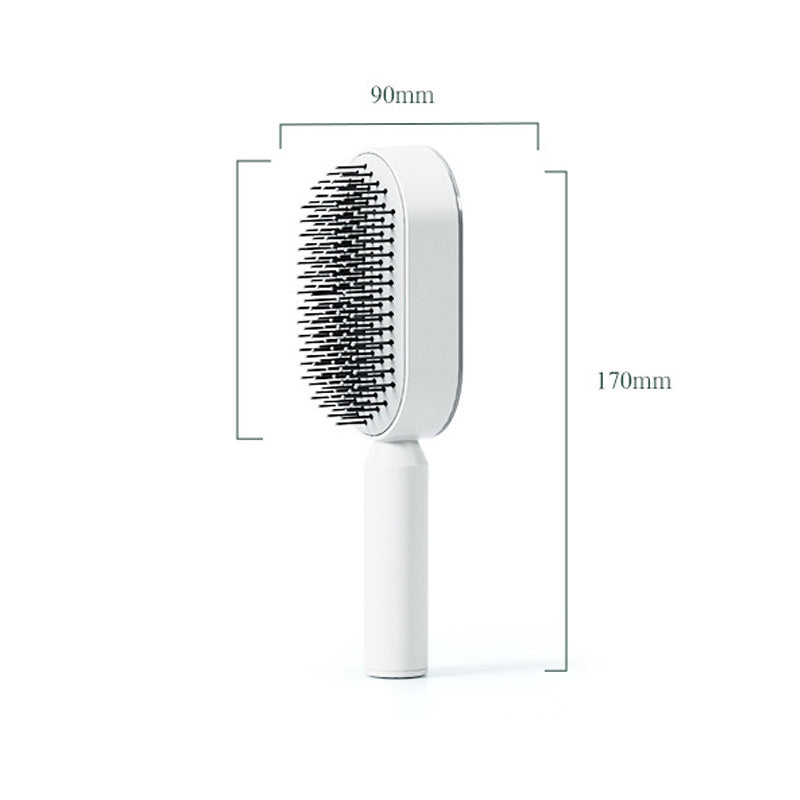 Self Cleaning Hair Brush For Women Massage Scalp Promote Blood Circulation Anti Hair Loss - Mountain Lakes Mall