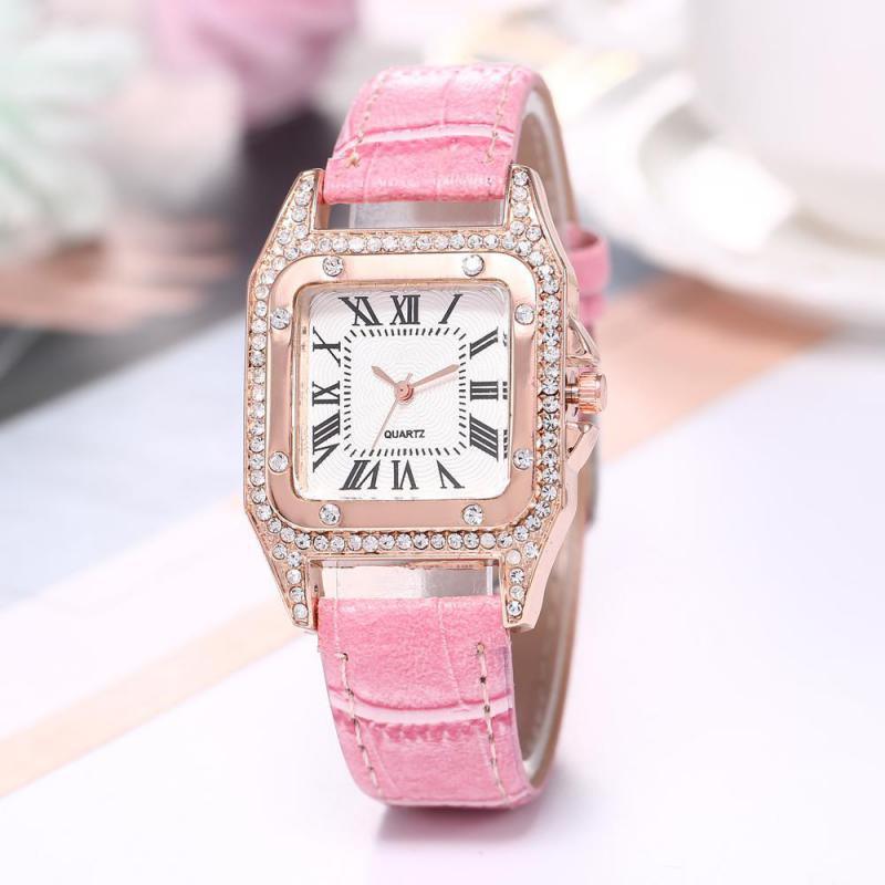 Women Diamond Watch Starry Square Dial Bracelet Watch - Mountain Lakes Mall