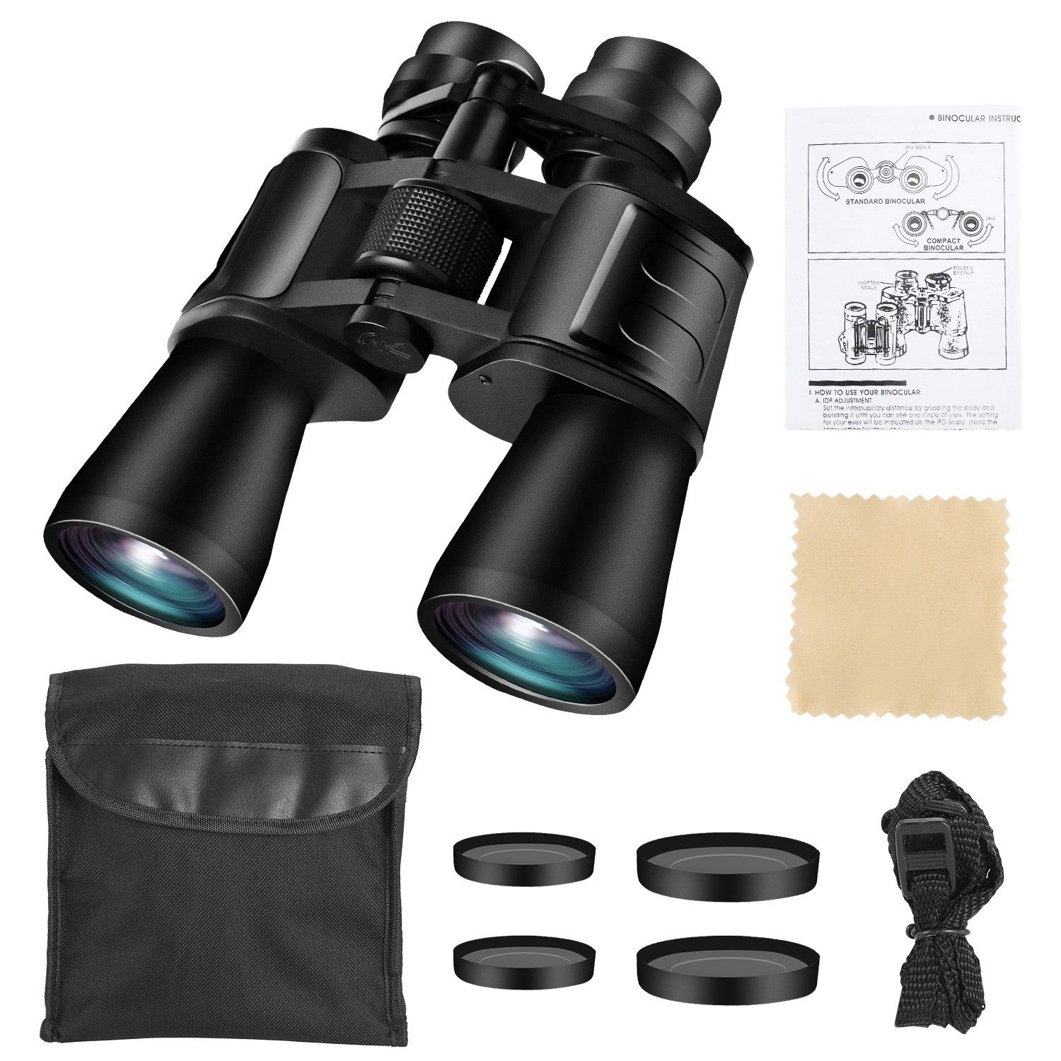 Portable Zoom Binoculars with FMC Lens Low Light Night Vision for Bird Watching Hunting Sports - Mountain Lakes Mall