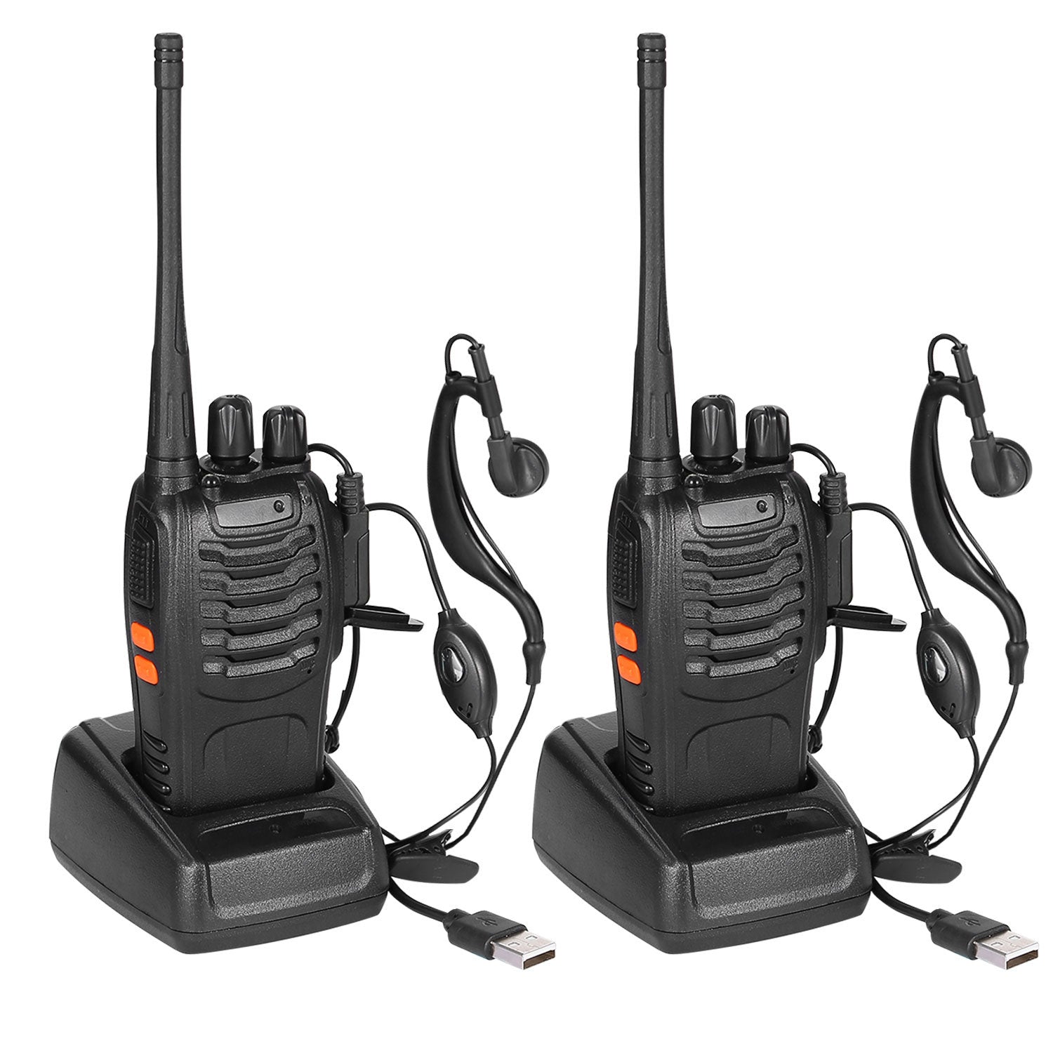 2 x Baofeng BF-888S Walkie Talkies Two Way Radio UHF 16CH 400-470MHZ Long Range - Mountain Lakes Mall