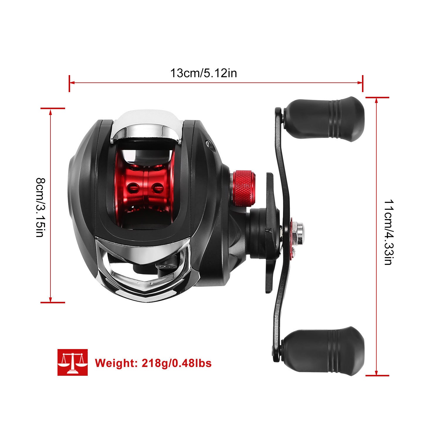 Baitcasting Fishing Reel 17.5lbs Max Drag Baitcasters 17+1 BB 7.1:1 Gear Ratio Baitcast Fish Reel High Speed Long Cast Distance - Mountain Lakes Mall