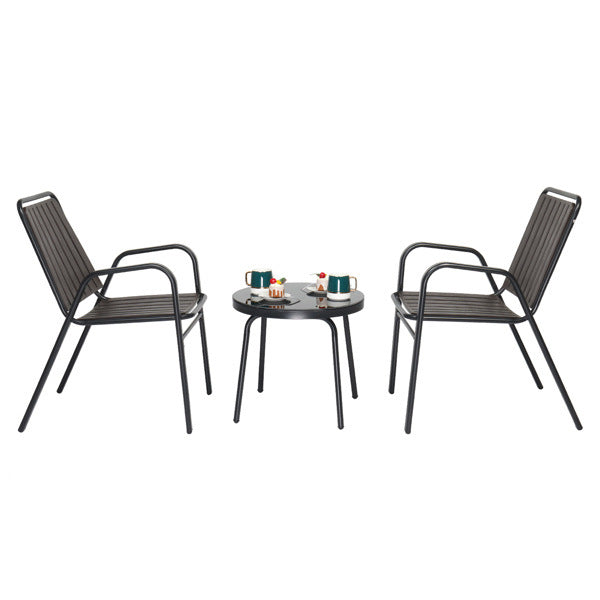 3-Piece Patio Bistro Table Set, Outdoor Furniture Set - Mountain Lakes Mall