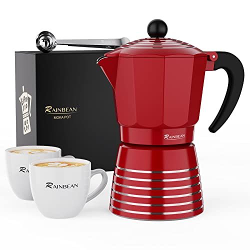 RAINBEAN Moka Pot 6 Cup Set, 11 oz / 300ml Stovetop Espresso Maker - Mountain Lakes Mall