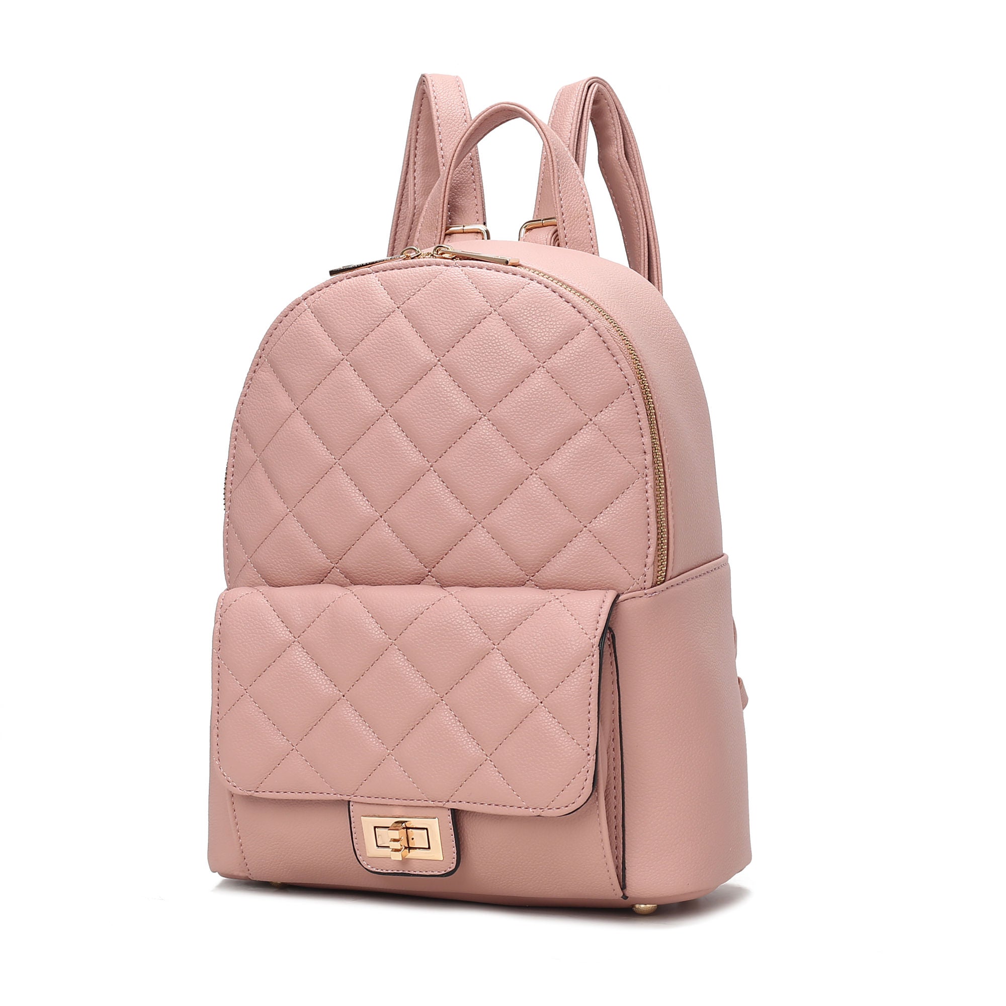 MKF Collection Dimitria Quilted and Smooth Women Backpack, Bookbag Purse Handbag Travel Daypack Bag By Mia K - Mountain Lakes Mall