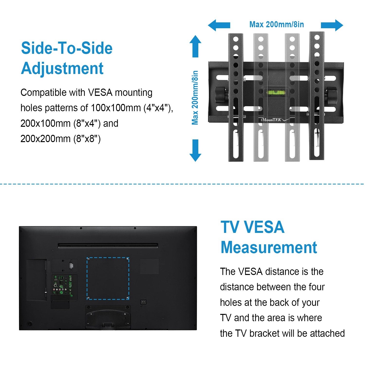 TV Wall Mount Bracket Tilt for 23"-42" LED/LCD/PLASMA Flat TV VESA 200x200mm - Mountain Lakes Mall