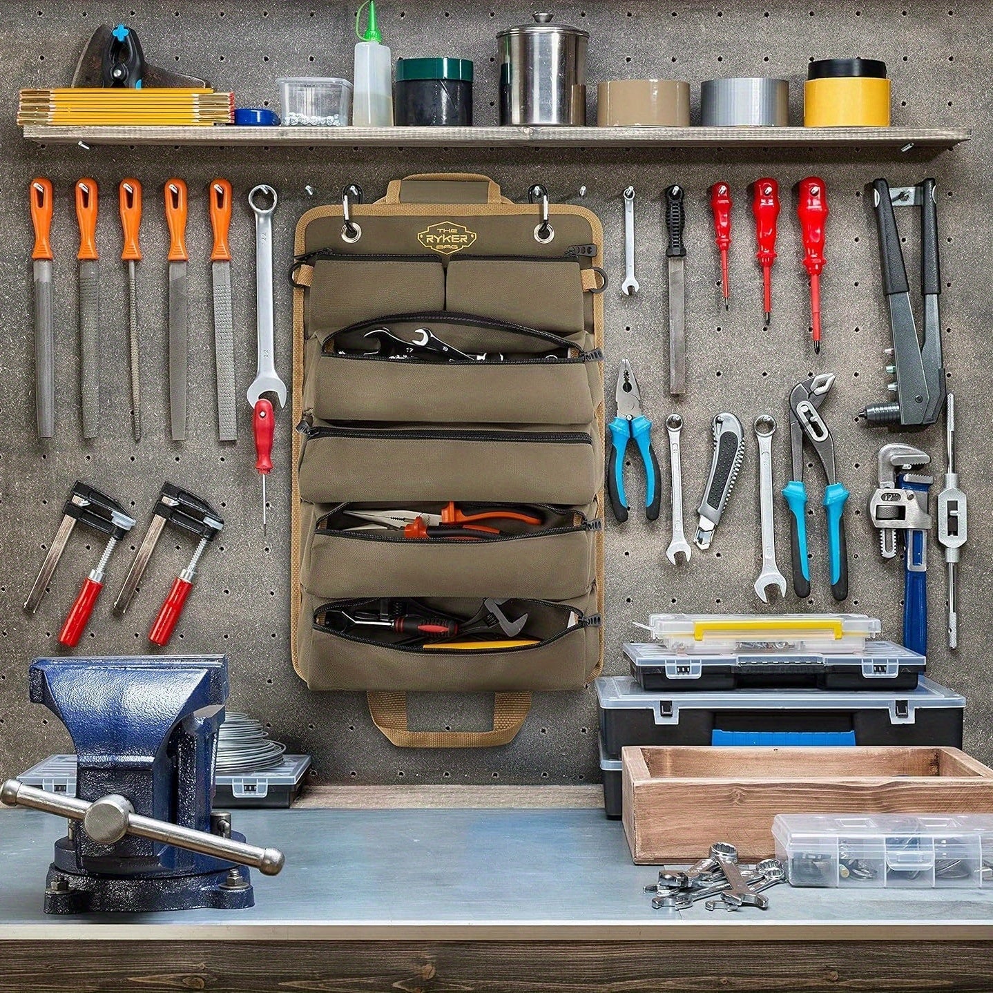 Toolbox, men's and women's rolled up heavy-duty storage bag, storage box, Father's Day gift, electrician, mechanic - Mountain Lakes Mall