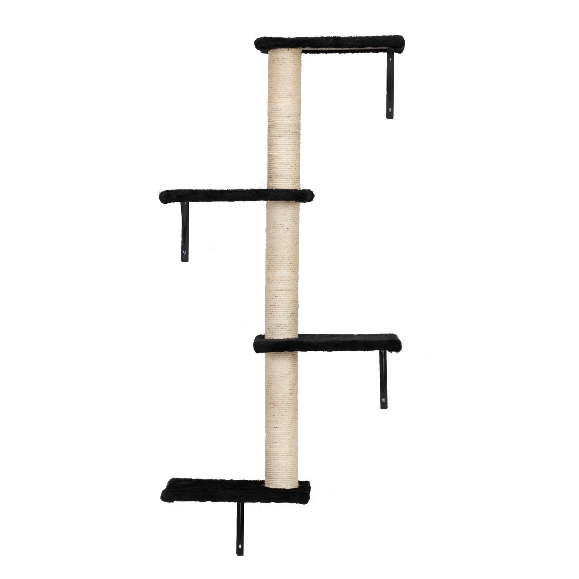 5 Pcs Wall Mounted Cat Climber Set;  Floating Cat Shelves and Perches;  Cat Activity Tree with Scratching Posts;  Modern Cat Furniture - Mountain Lakes Mall