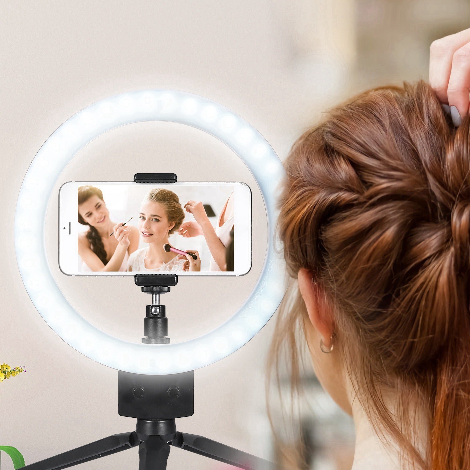 9" Dimmable LED Ring Light w/ Tripod Phone Selfie Camera Studio Photo Video Makeup Lamp - Mountain Lakes Mall