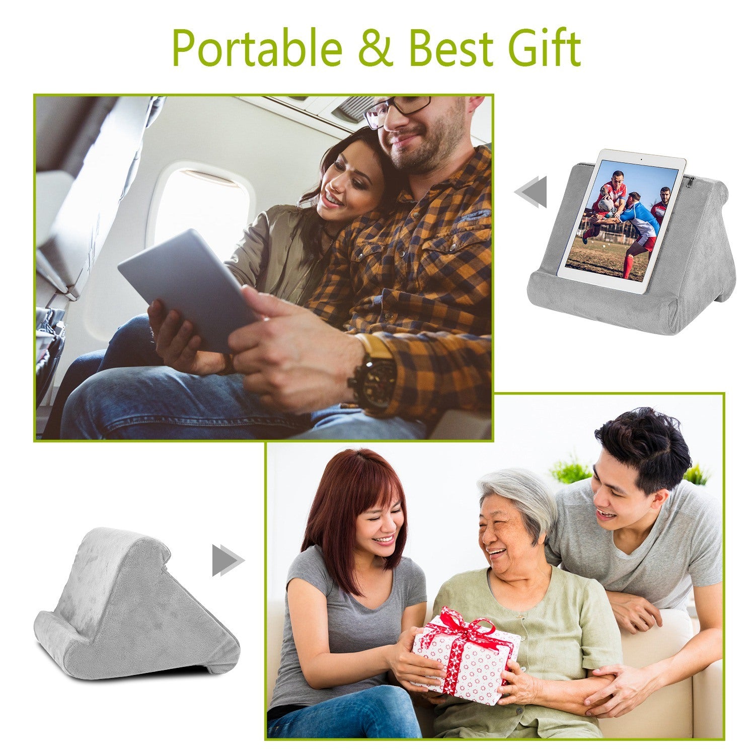 Multi-Angles Soft Tablet Stand Tablet Pillow for iPad Smartphones E-Readers Books Magazines - Mountain Lakes Mall