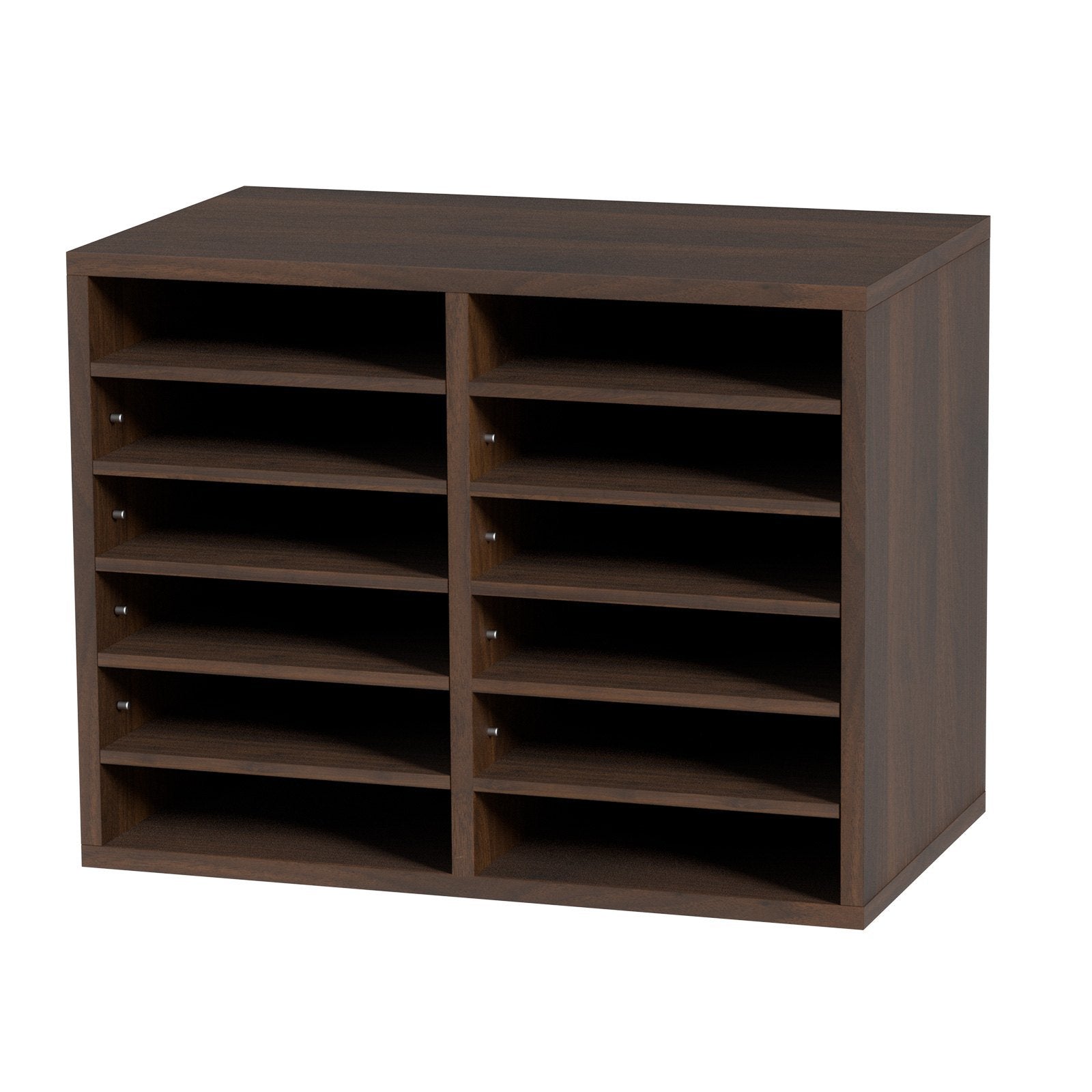 Literature Organizers, 12 Compartments Office Mailbox with Adjustable Shelves - Mountain Lakes Mall