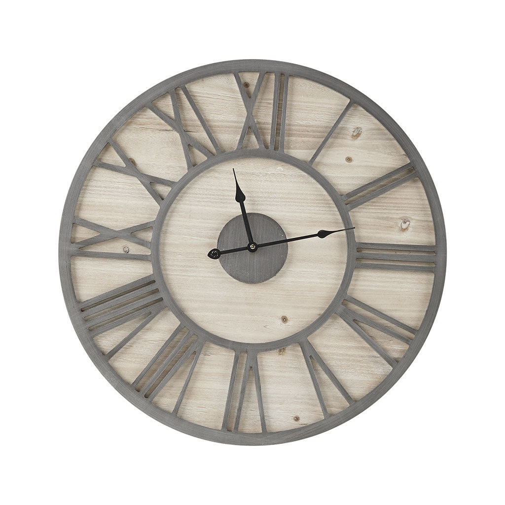 23.6" Wood Wall Clock - Mountain Lakes Mall