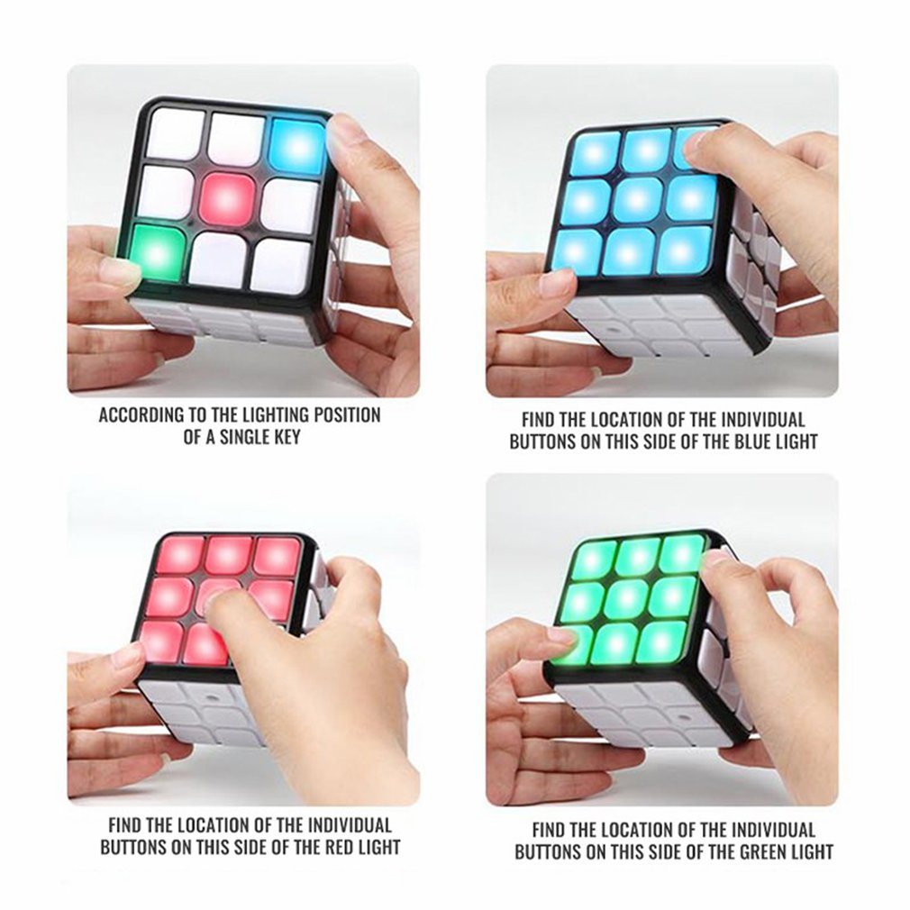 Smart Voice Cube 3X3 Magic Electronic Flashing Cube Kid Intelligence Develop Toys Magnetic Memory Brain Game - Mountain Lakes Mall