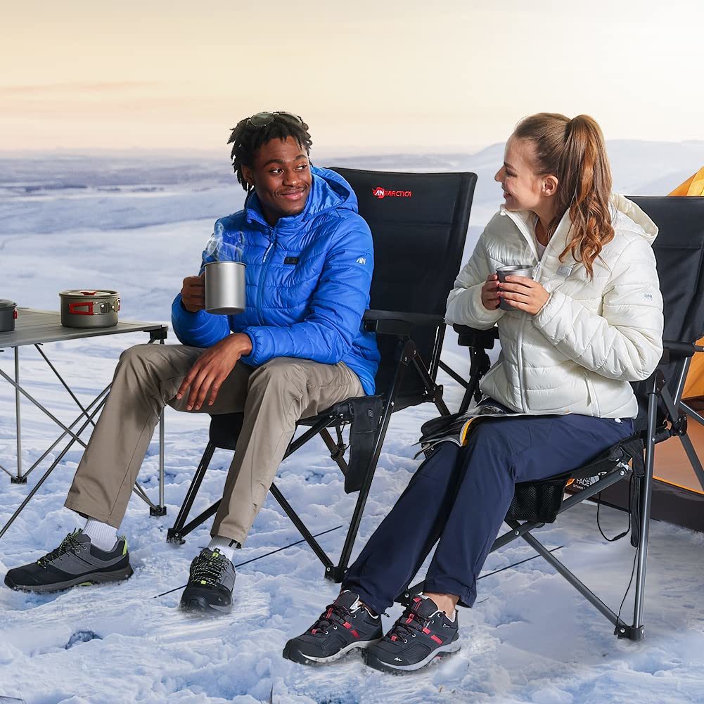 ANTARCTICA GEAR Heated Camping Chair with 12V 16000mAh Battery Pack, Heated Portable Chair - Mountain Lakes Mall